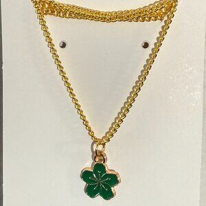 Green Flower Necklace